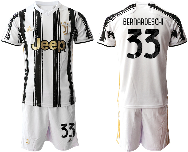 Men 2020-2021 club Juventus home #33 white black Soccer Jerseys